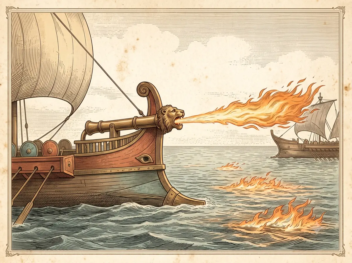 Greek Fire: The Byzantine Weapon That Burned on Water — and Whose Recipe Died With the Empire