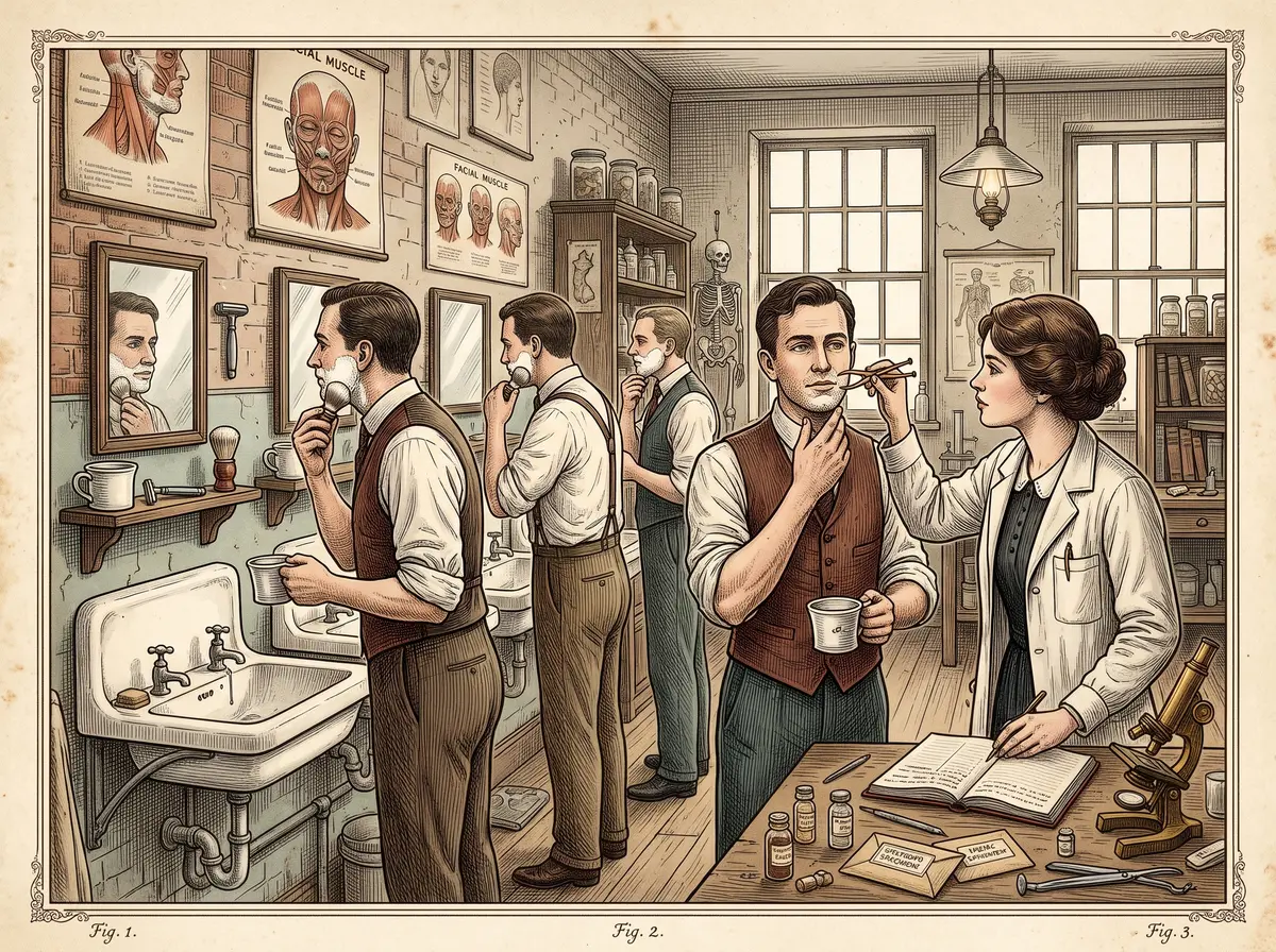 The Anatomist Who Measured Four Men's Cheek Stubble to Bust a Shaving Myth