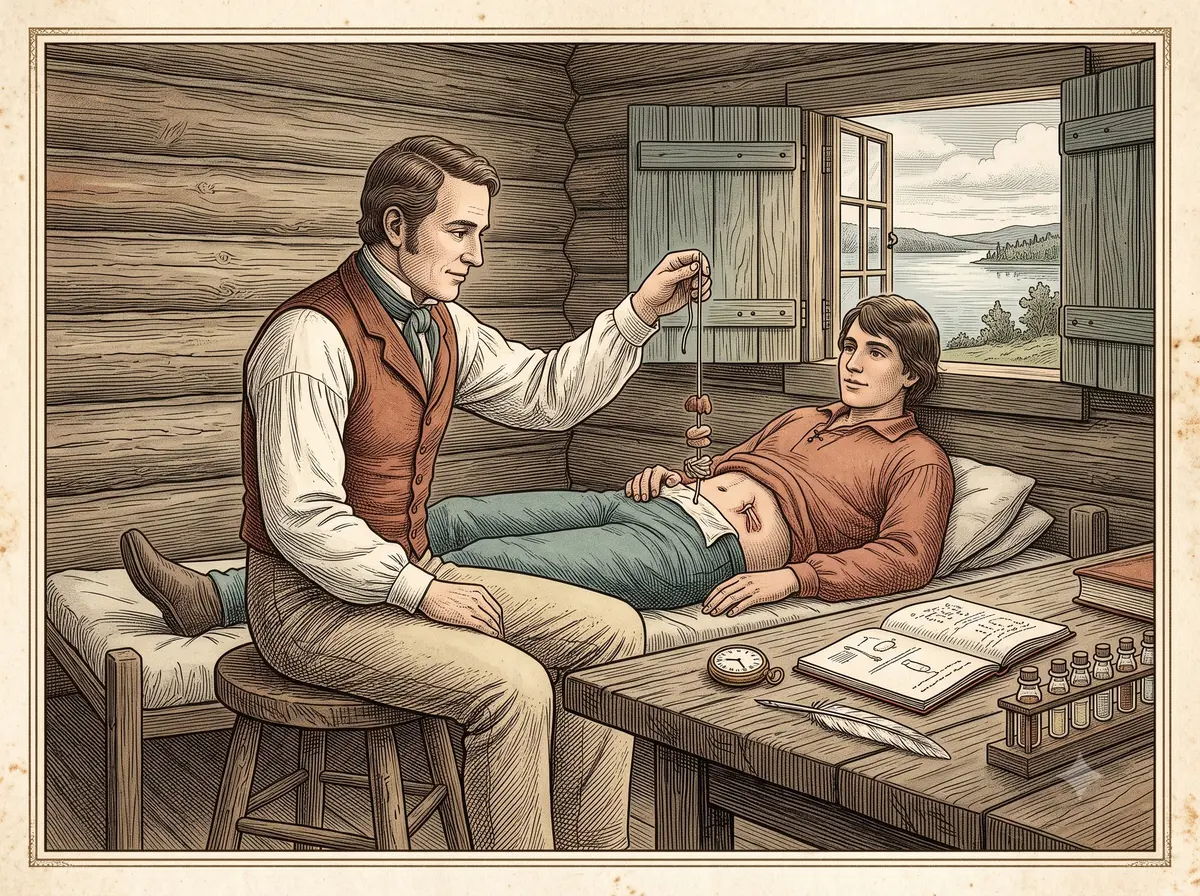 The Beef and Cabbage Lowered Into a Man's Stomach on a Silk String