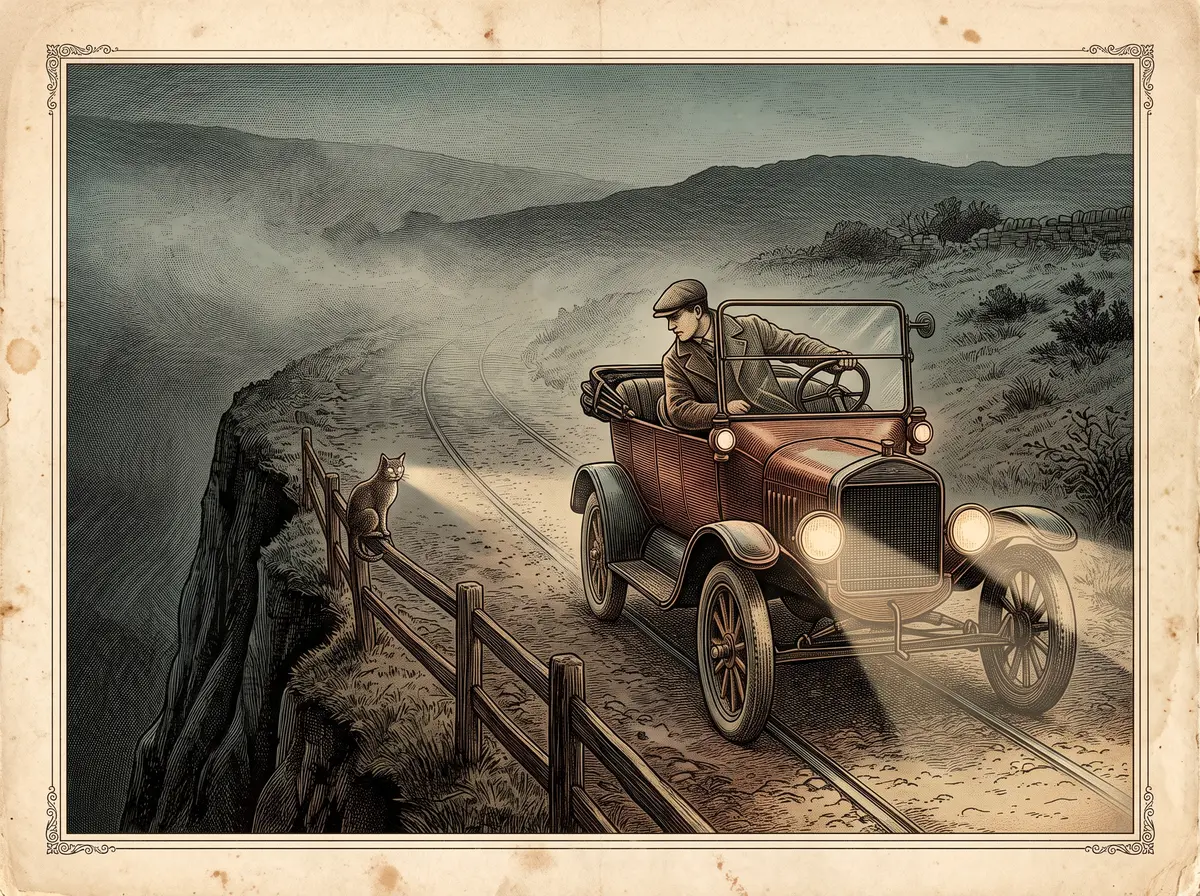 The Cat on a Foggy Fence That Supposedly Invented the Road Reflector