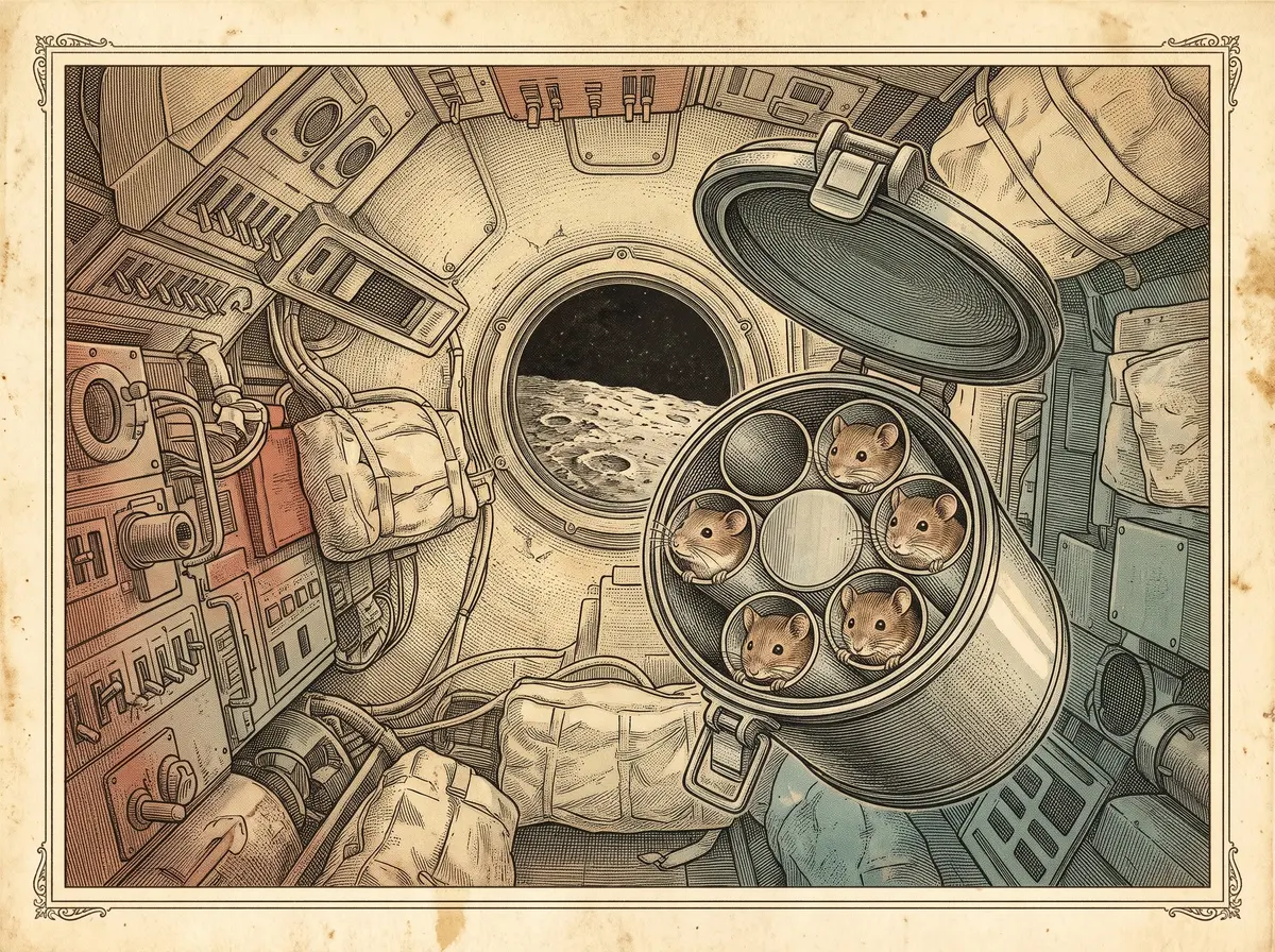 The Five Pocket Mice Who Orbited the Moon 75 Times on Apollo 17