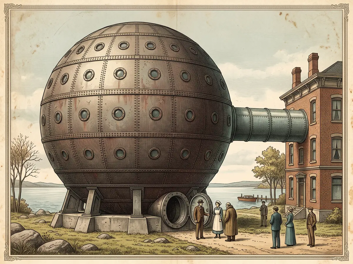 The Five-Story Steel Ball Where Patients Checked In to Breathe Squeezed Air