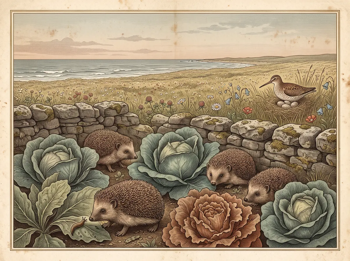 The Four Hedgehogs Let Loose to Eat a Gardener's Slugs — Whose Descendants Went for the Birds' Eggs Instead
