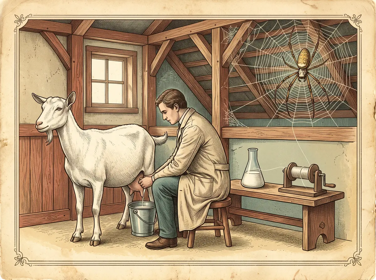 The Goats Bred to Make Spider Silk in Their Milk