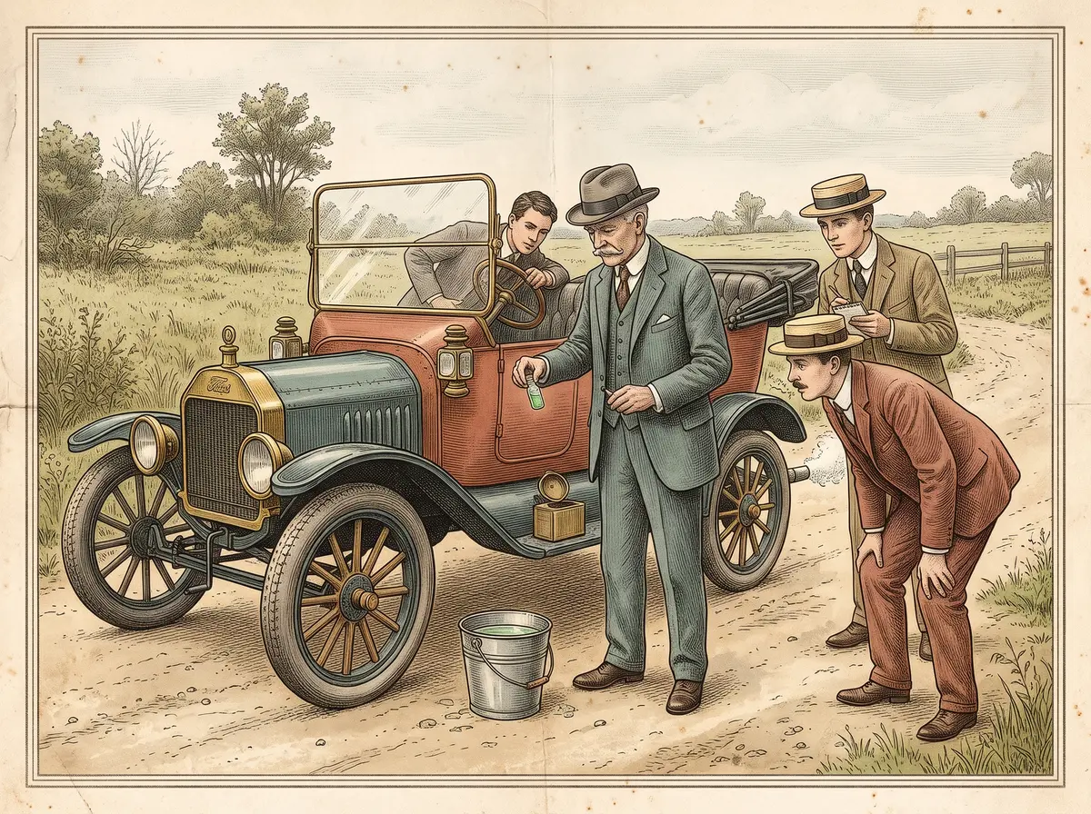 The Green Pill That Supposedly Turned Water Into Gasoline — and the Edison Engineer Who Found What Was Really in the Tank