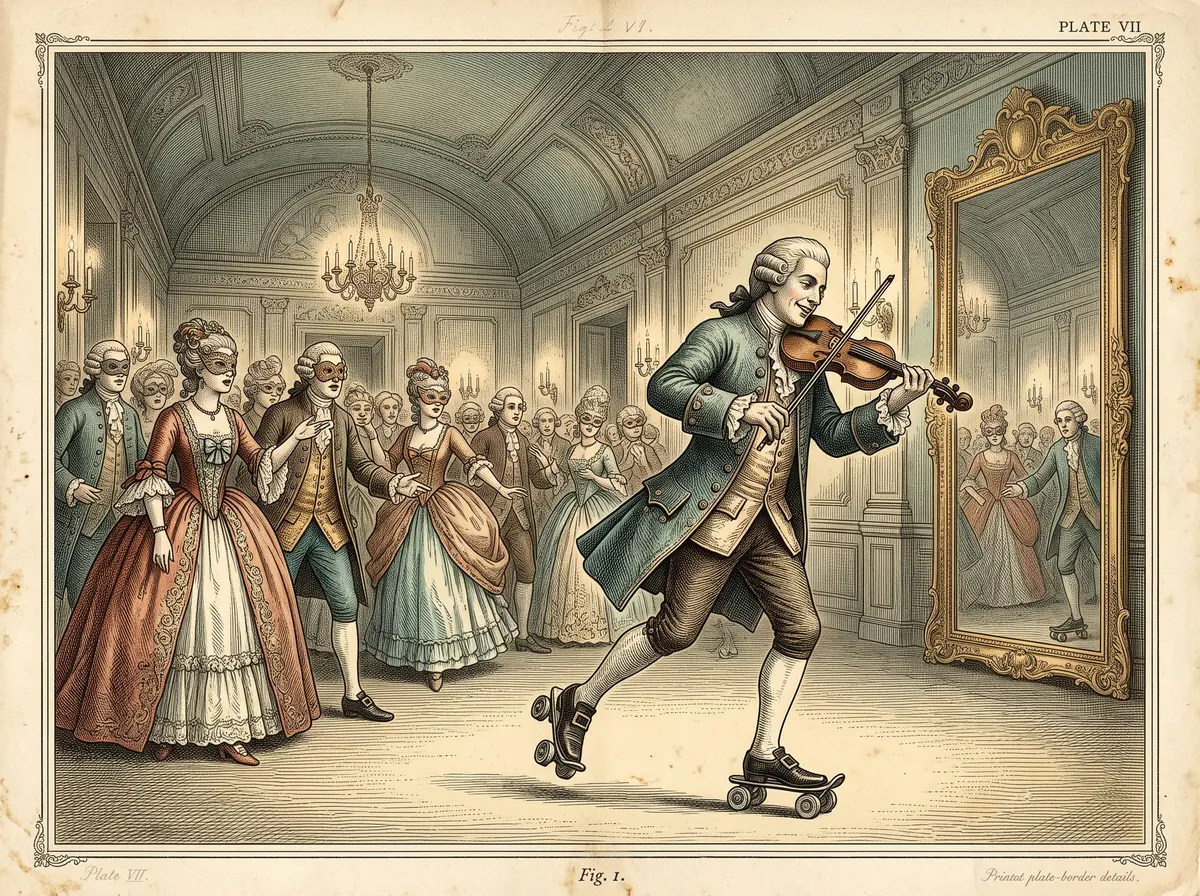 The Inventor Who Roller-Skated Into a Masquerade Playing the Violin — and Forgot to Invent the Brakes
