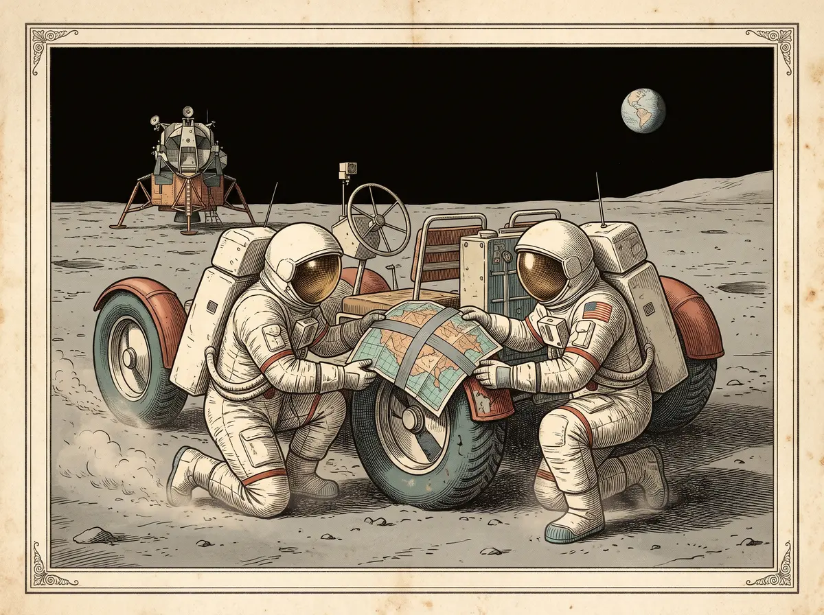 The Moon Buggy Fender That Was Fixed With Duct Tape and Four Maps