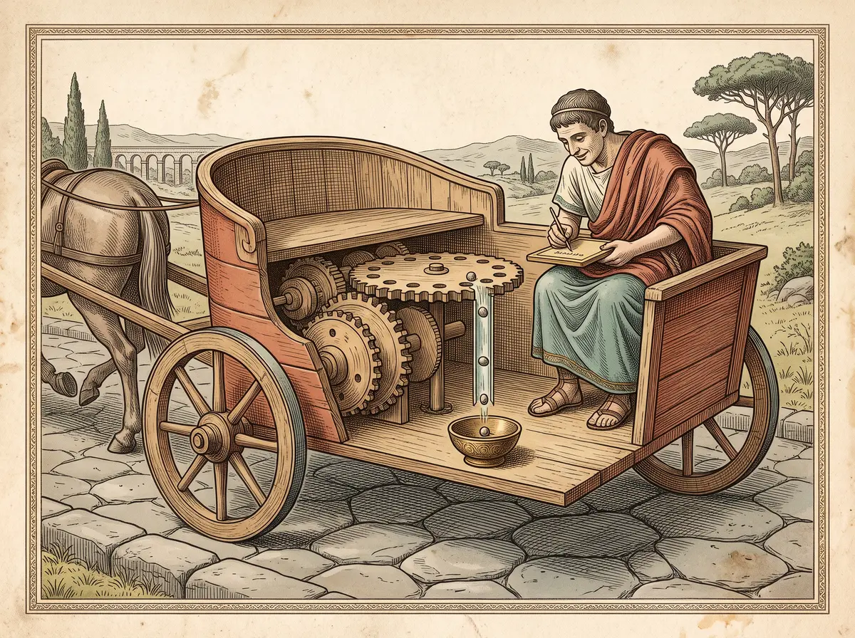 The Roman Cart That Dropped a Pebble Into a Bronze Bowl Every Mile — If It Ever Rolled at All