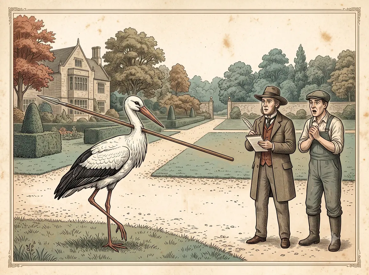The Stork That Came Home With an African Spear Through Its Neck