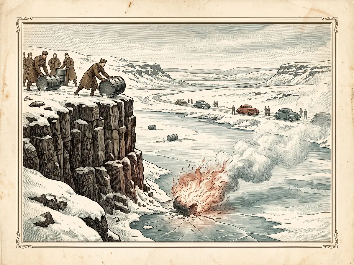 The Ten Tons of War Sodium the Army Rolled Off a Cliff Into a Frozen Lake — Then Shot at Until It Exploded