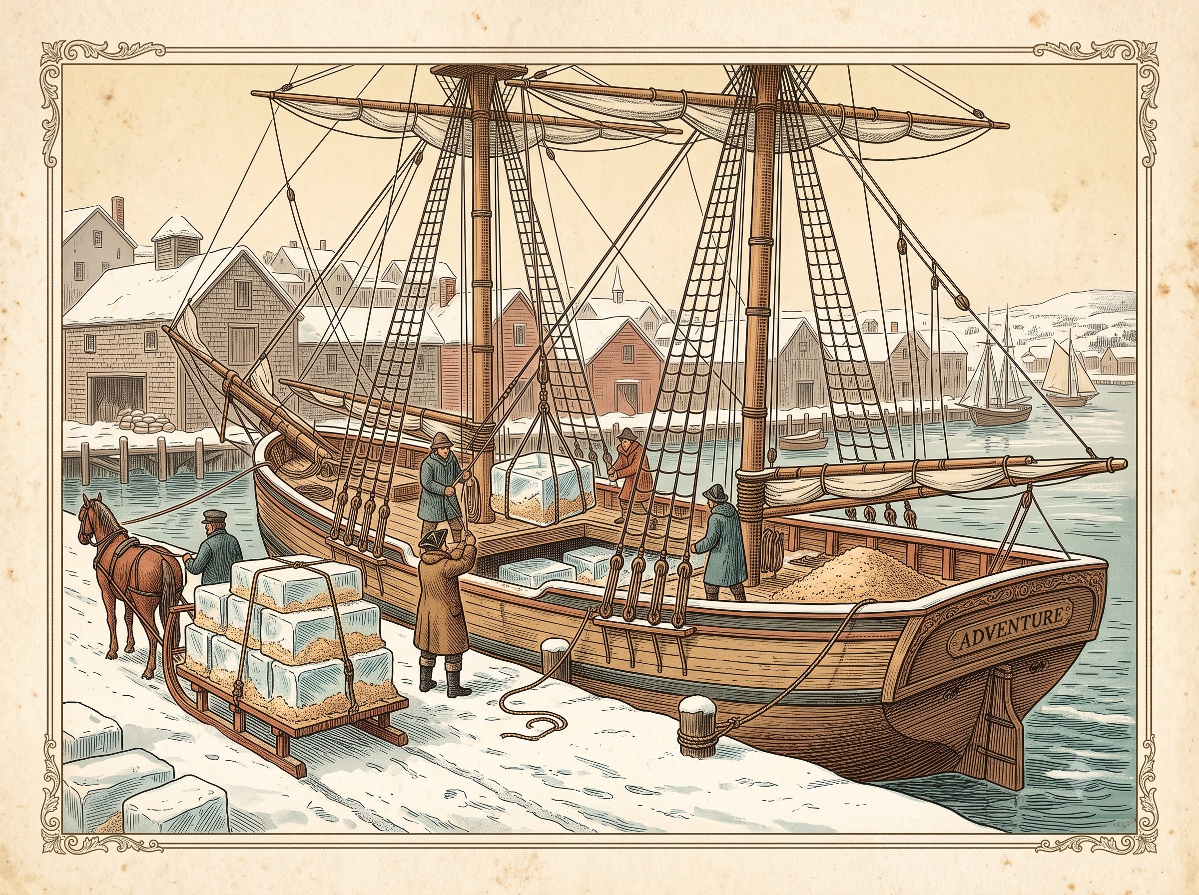 From a Cargo of Melting Ice to the Kitchen Fridge: A Short History of Refrigeration