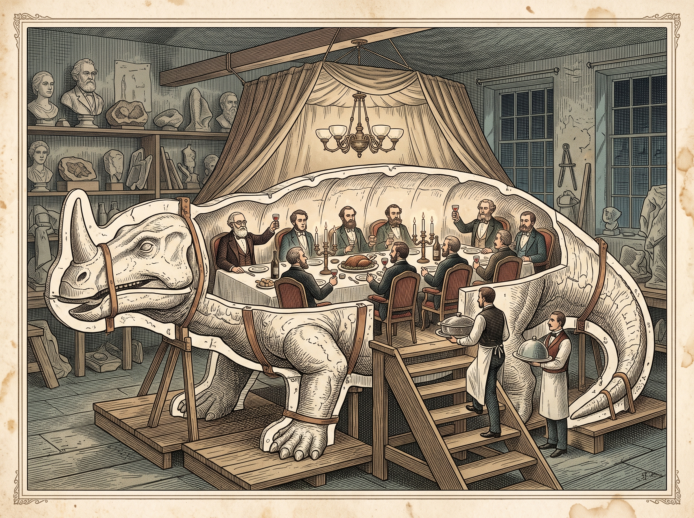 From a Dinner Party Inside an Iguanodon to Feathered Raptors: A Short History of Picturing Dinosaurs