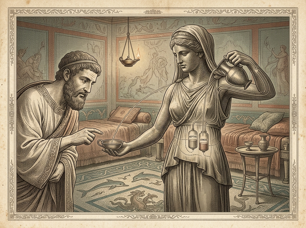 The Ancient Greek Robot Maid Who Poured Your Wine — and Then Quietly Watered It Down