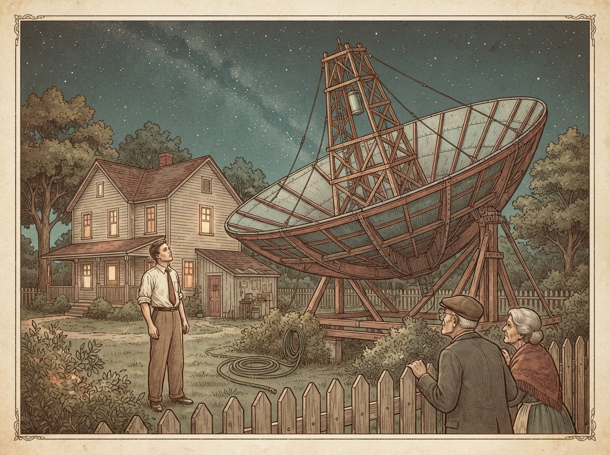The Backyard Dish the Neighbors Thought Could Control the Weather — and the Man Who Used It to Hear the Milky Way