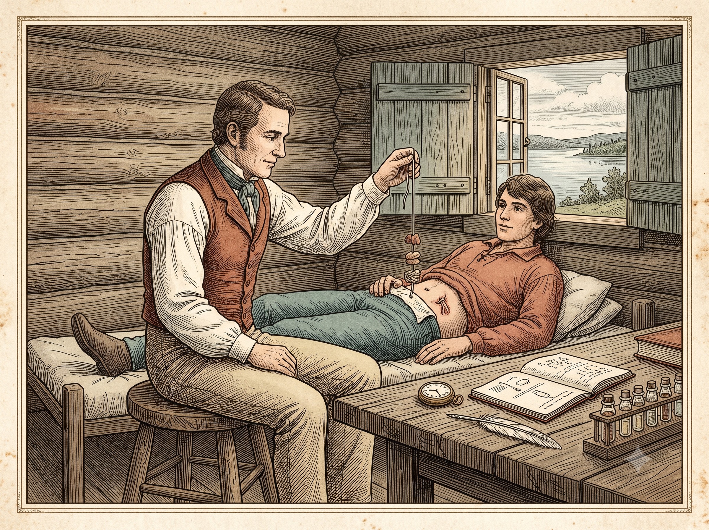 The Beef and Cabbage Lowered Into a Man's Stomach on a Silk String