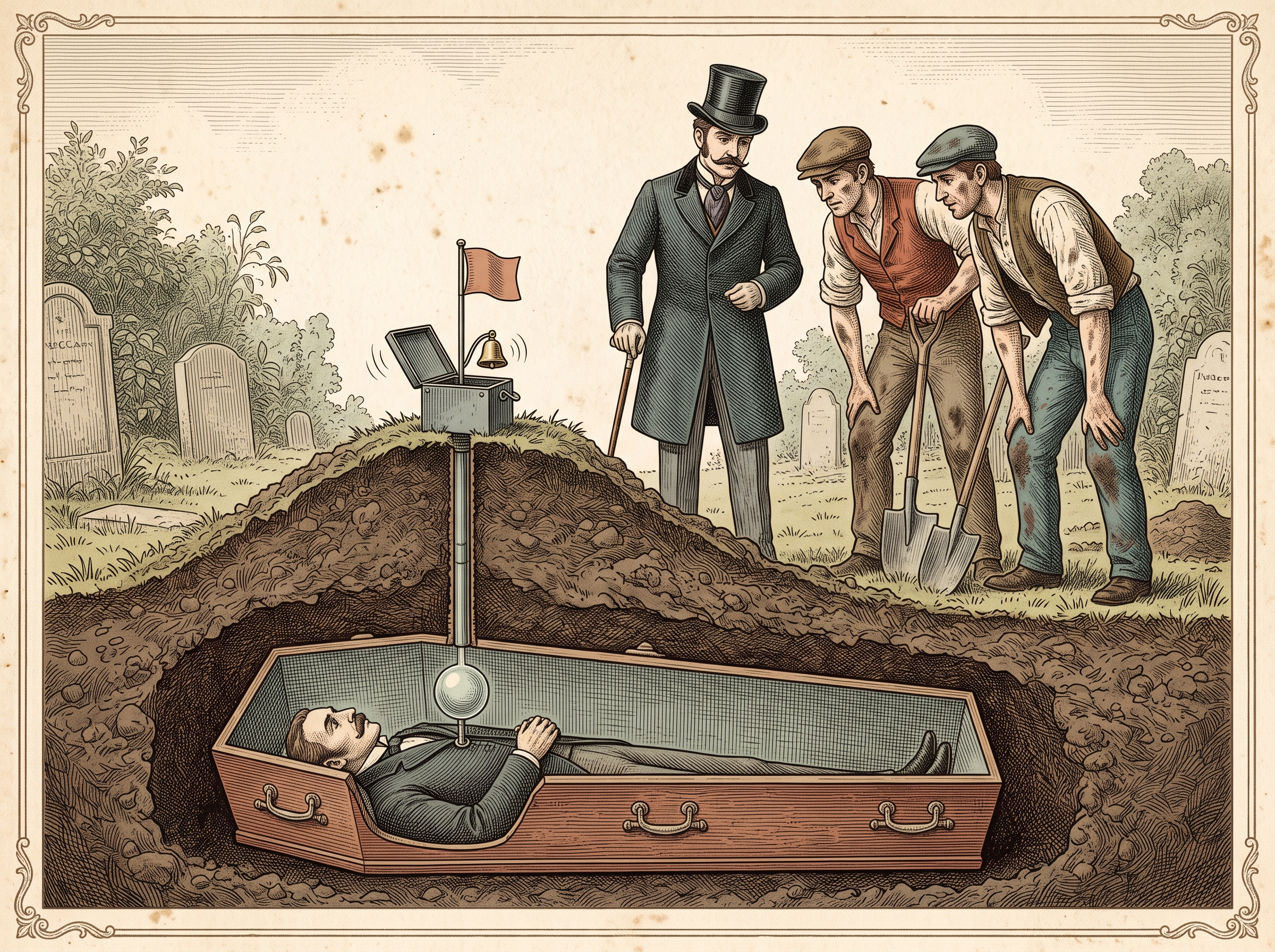 The Coffin That Waved a Flag If You Woke Up Buried — and Flunked Its Own Demonstration
