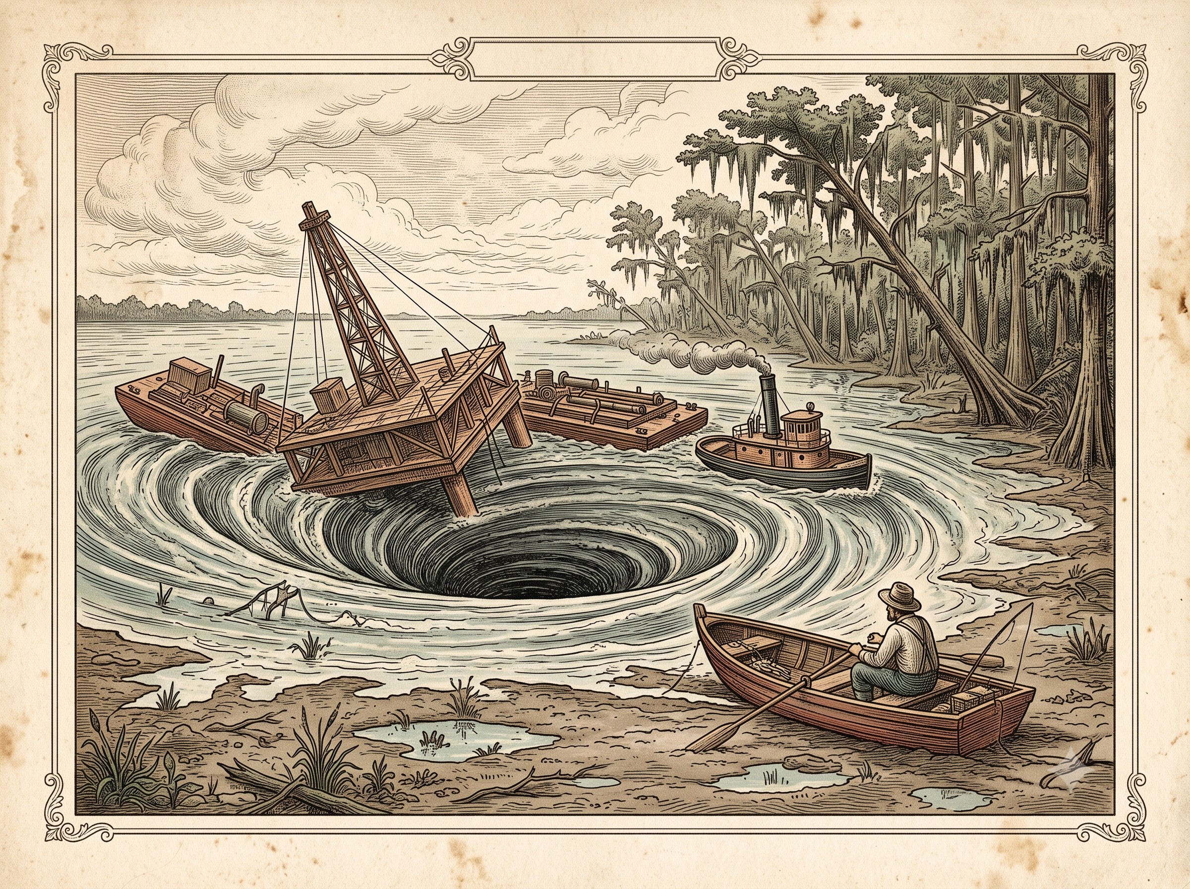 The Drilling Rig That Pulled the Plug on a Lake — and Then Got Sucked Down the Drain