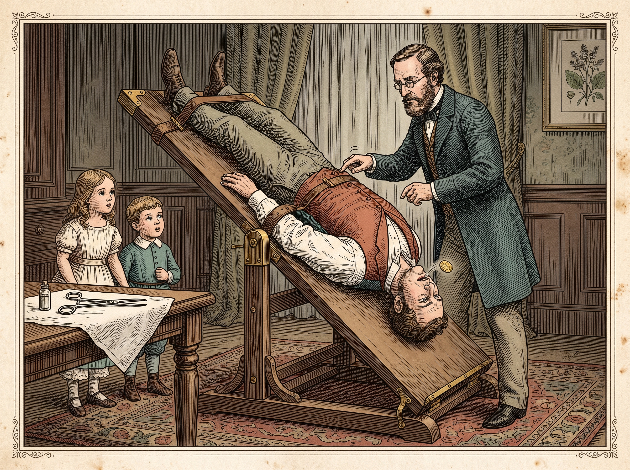 The Engineer Who Built a Flip Table to Shake a Gold Coin Out of His Own Windpipe