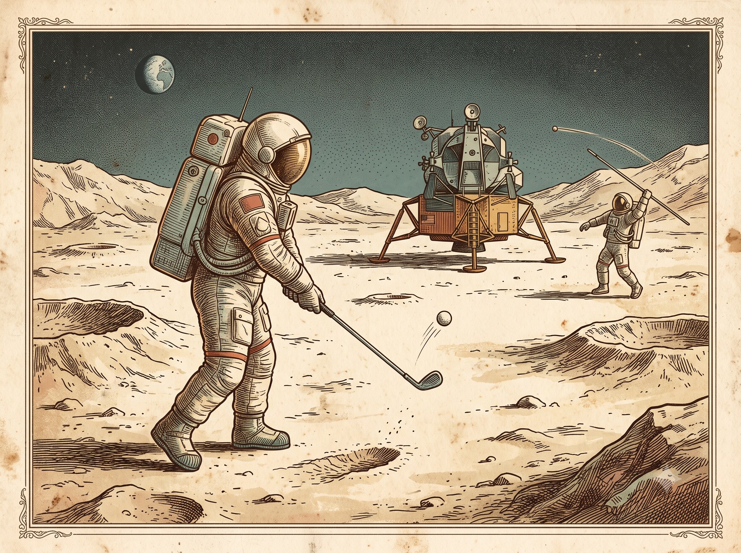 The Moon Golf Shot That Went 'Miles and Miles and Miles' — and Actually Went 40 Yards