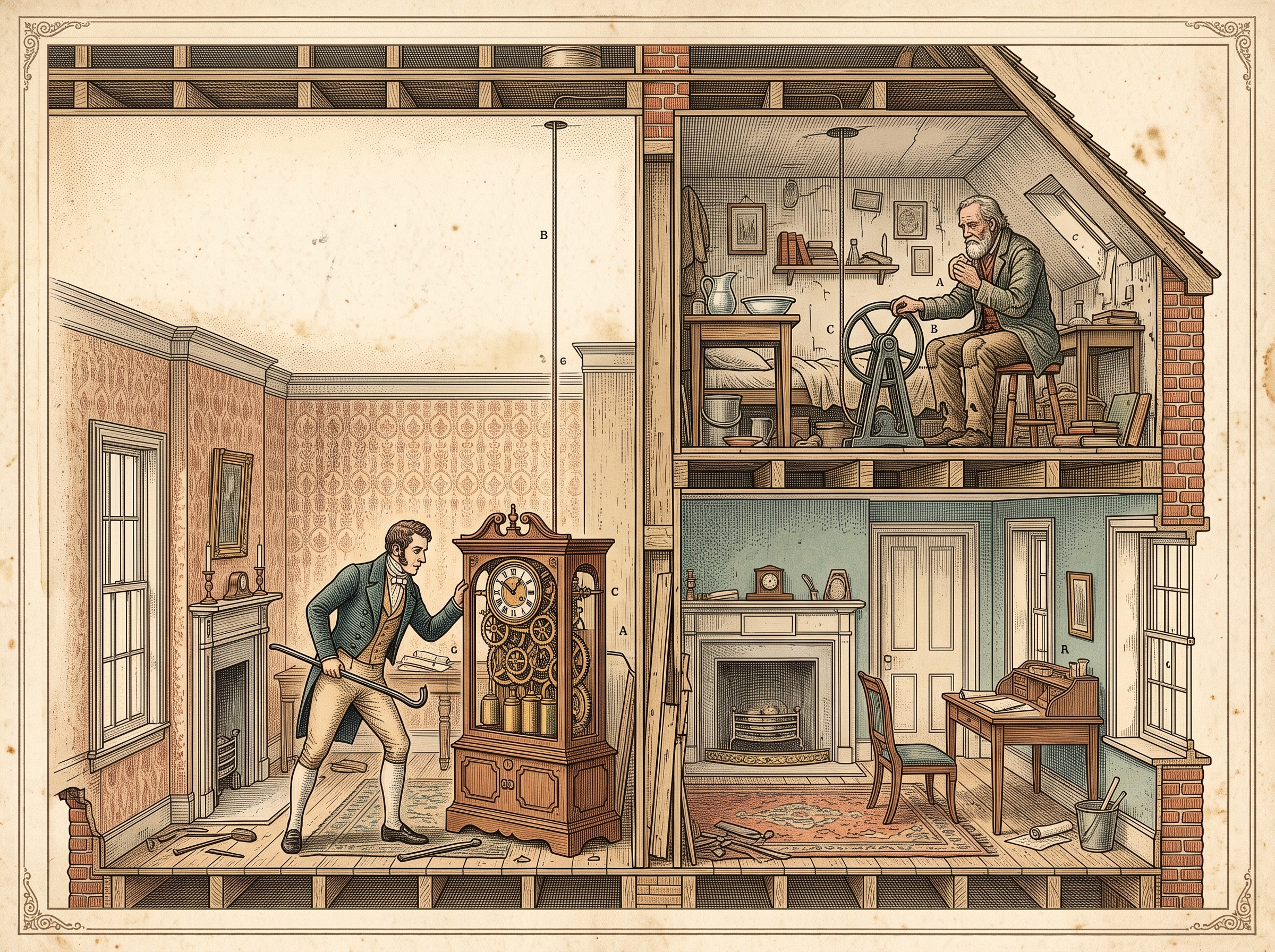 The Perpetual Motion Machine Secretly Powered by an Old Man Upstairs Eating Bread