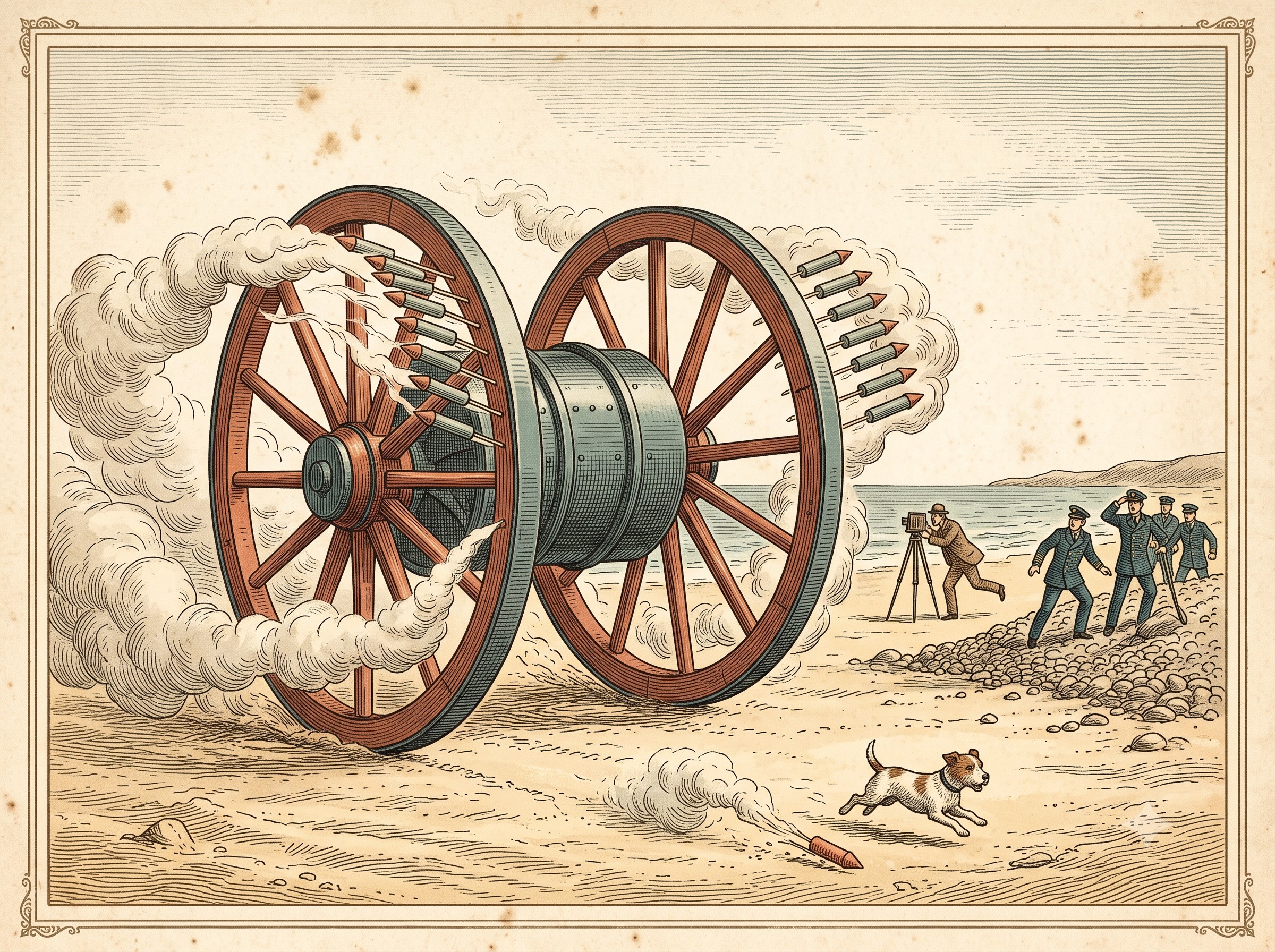 The Rocket-Powered Wheel That Chased Britain's Admirals Into Barbed Wire