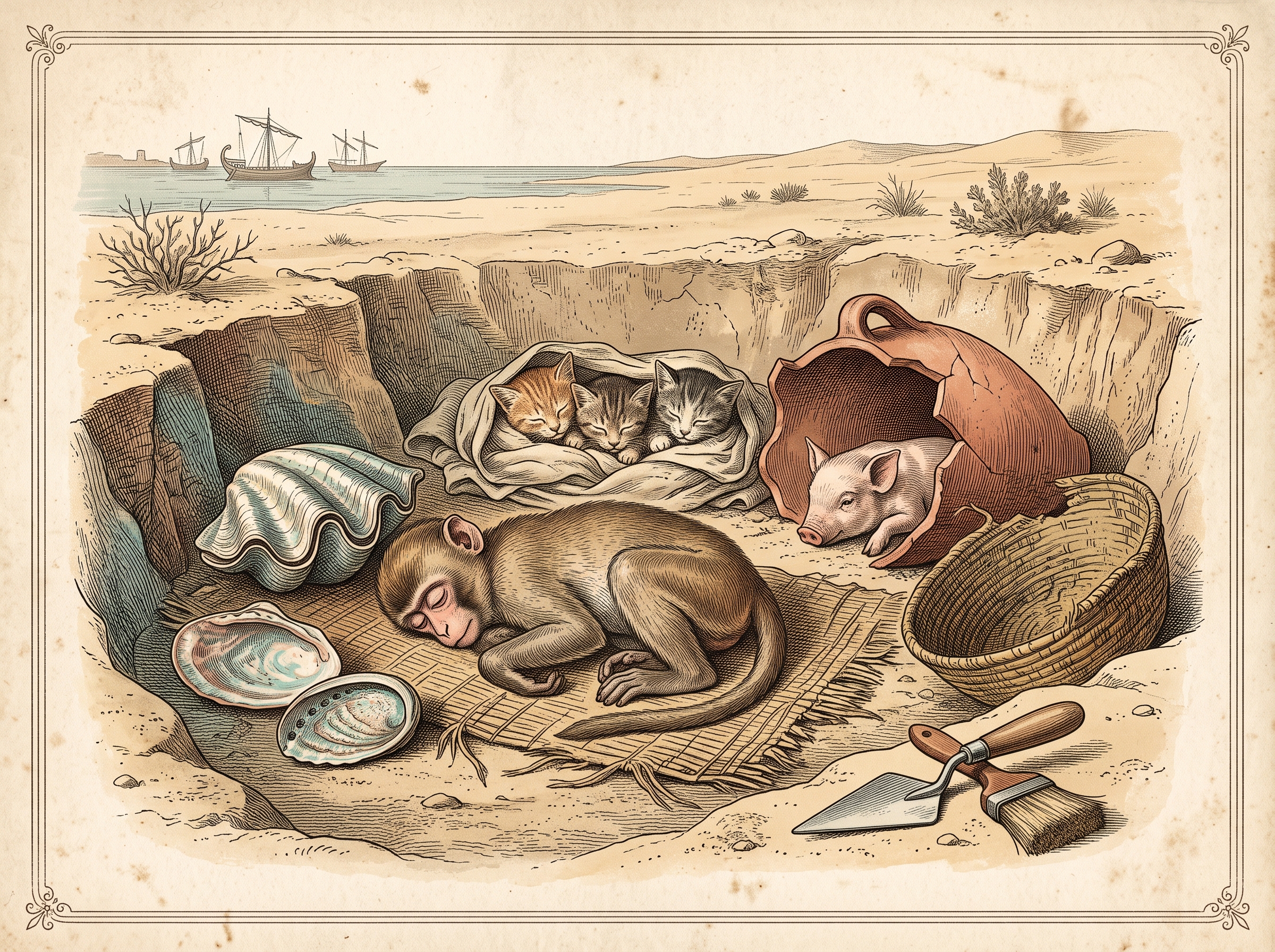 The Roman Pet Monkey Buried With Three Kittens and a Piglet of Her Own