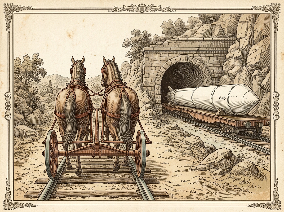 The Space Shuttle Boosters Supposedly Sized by the Rear Ends of Two Roman Horses