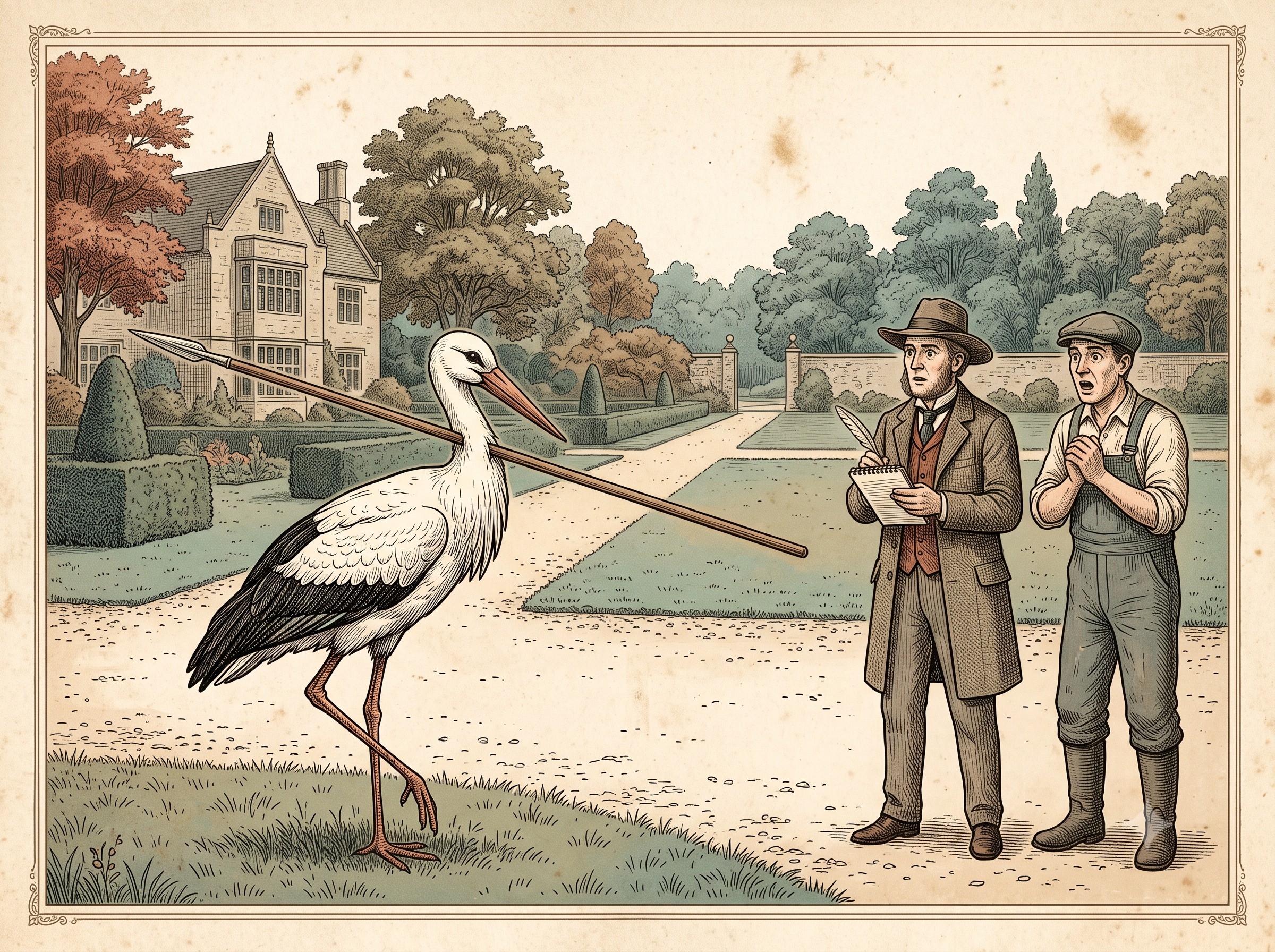 The Stork That Came Home With an African Spear Through Its Neck