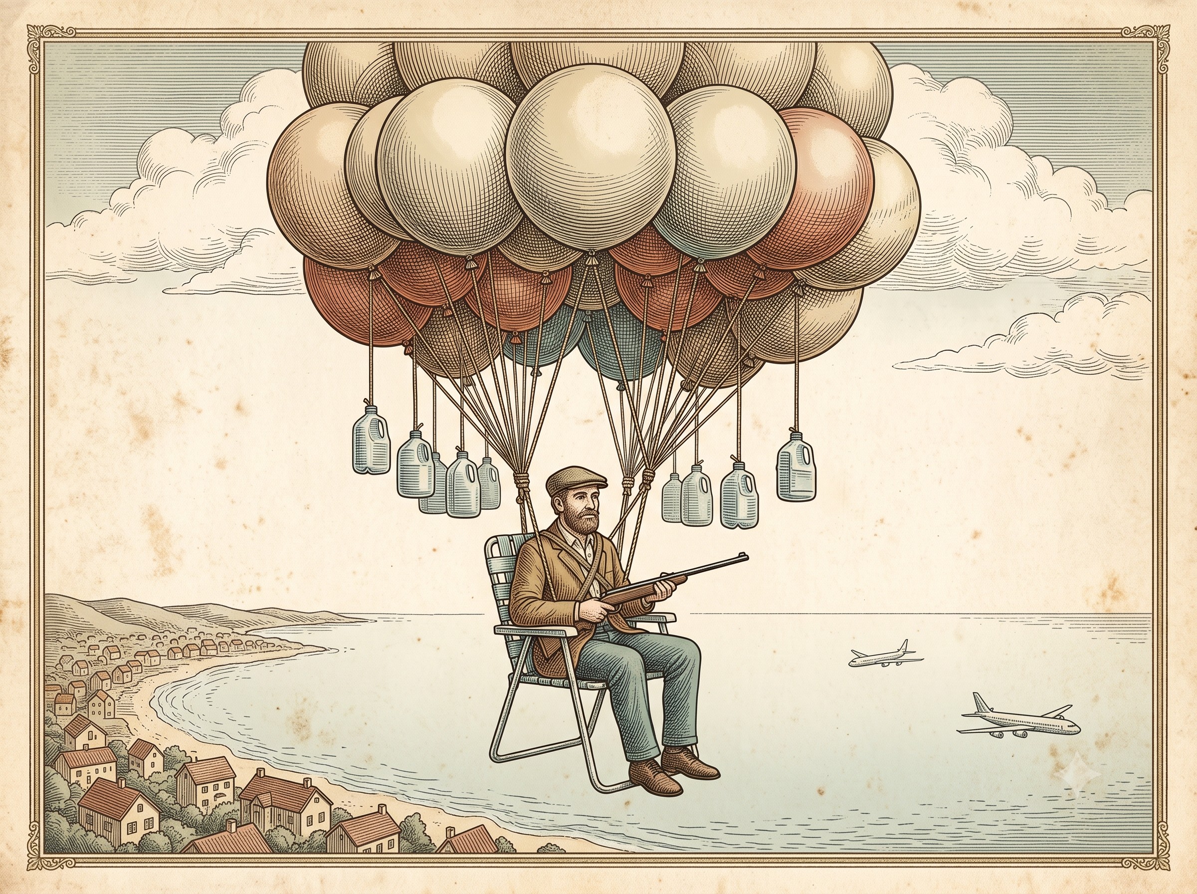 The Truck Driver Who Flew a Lawn Chair to 16,000 Feet on 42 Weather Balloons